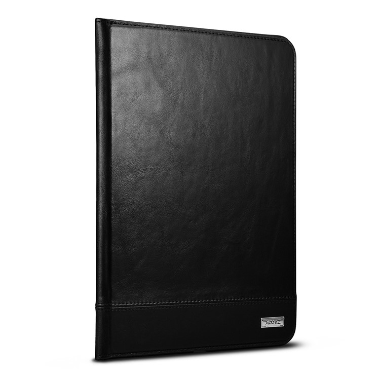 XOOMZ Genuine Crazy Horse Leather Automatically sleep / wake up Kickstand Case for iPad Air 2 - Black-1