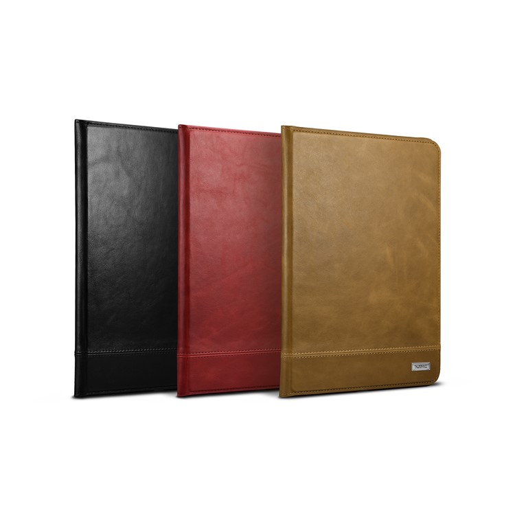 XOOMZ Genuine Crazy Horse Leather Automatically sleep / wake up Kickstand Case for iPad Air 2 - Black-4