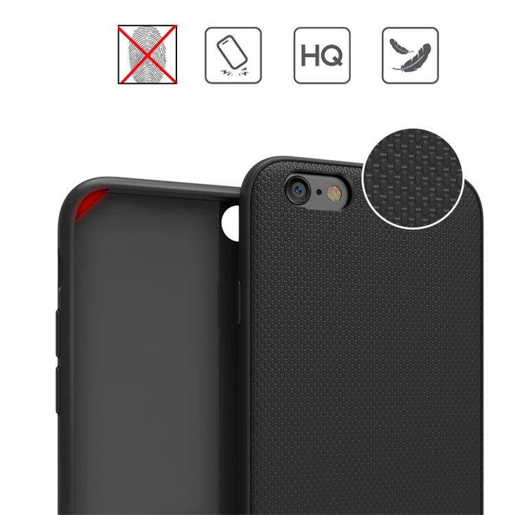 IPAKY Leather Coated PC Back Plate + TPU Frame Hybrid Case for iPhone 6S Plus/6 Plus 5.5 inch - Black-3