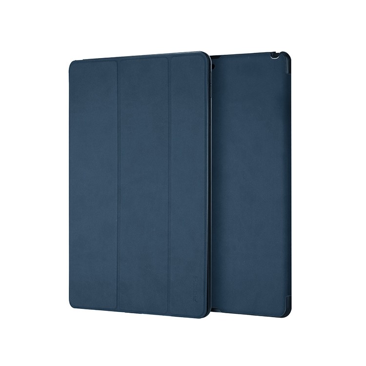Rock Uni Series Tri Fold Auto Wake Sleep Leather Case For Ipad Pro 10 5 17 Dark Blue Celare Shop