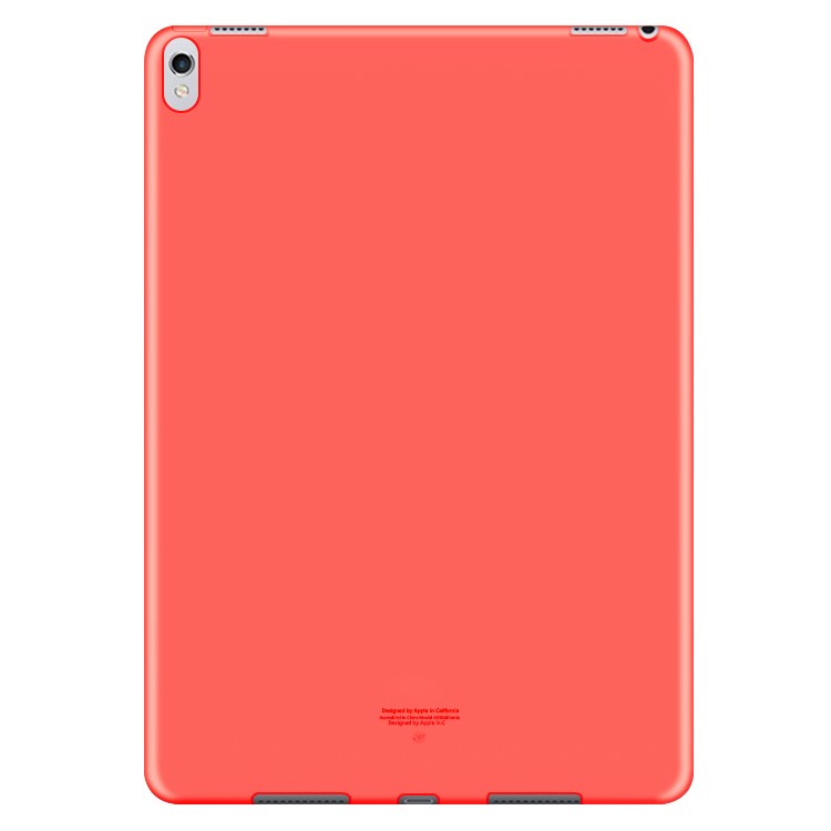 Für Ipad Pro 10,5 Zoll (2017) Glänzend Weiche TPU Tablet Case Cover - Rot-1