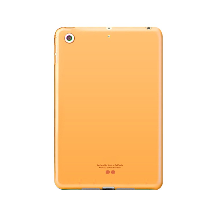 For iPad 9.7 (2018) / 9.7 (2017) Soft TPU Back Case Gel Tablet Cover Case - Orange-1