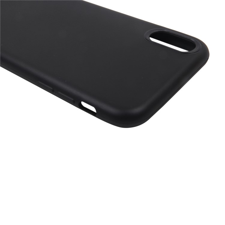 Solid Color Soft TPU Cover Case for iPhone XS / X/Ten 5.8 inch - Black-4