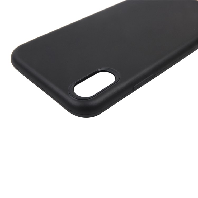 Solid Color Soft TPU Cover Case for iPhone XS / X/Ten 5.8 inch - Black-5