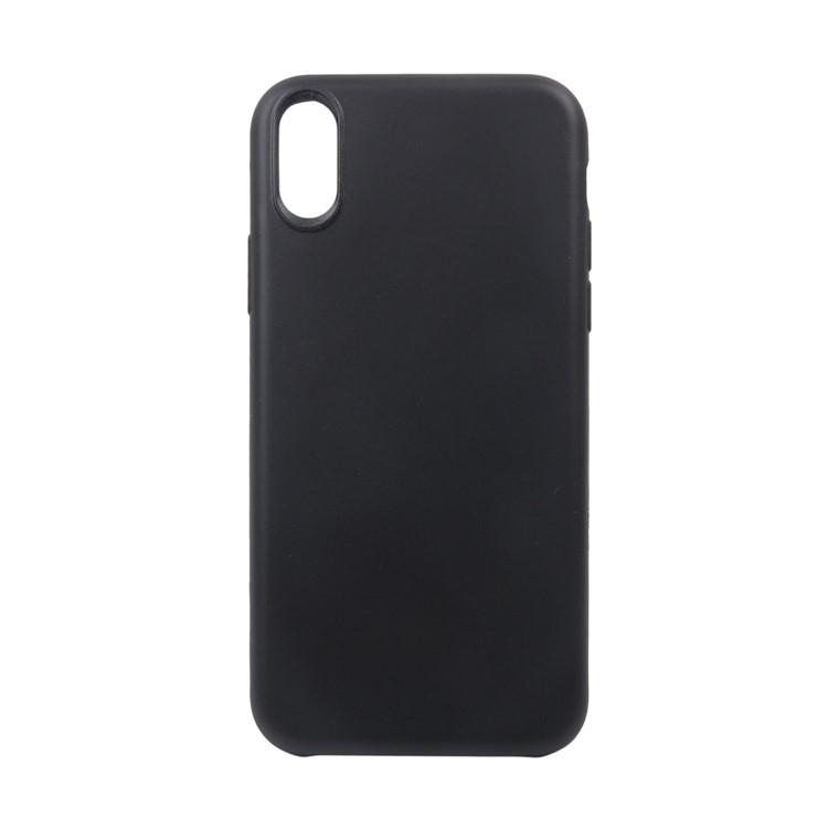 Solid Color Soft TPU Cover Case for iPhone XS / X/Ten 5.8 inch - Black-8