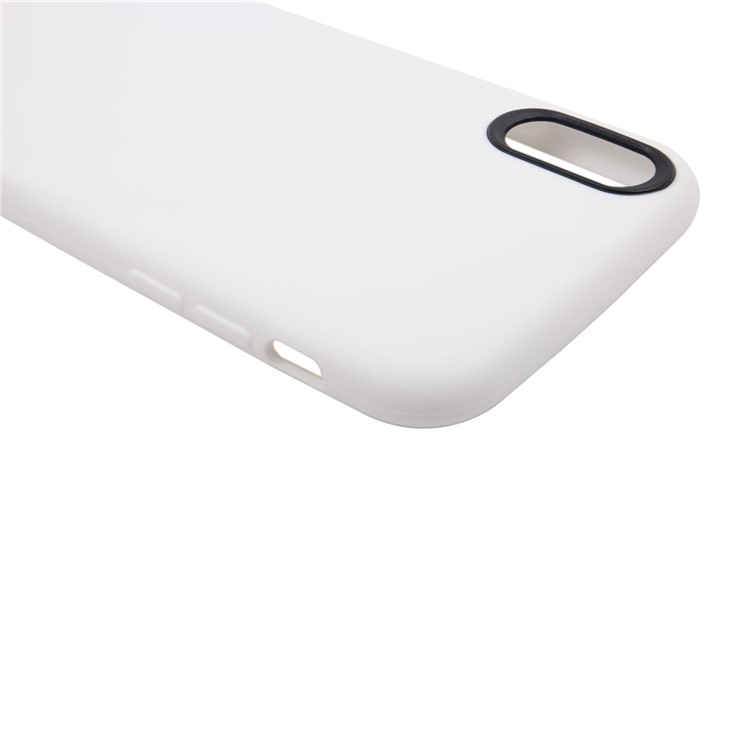 Solid Color Flexible TPU Back Case for iPhone XS / X/Ten 5.8 inch - White-4
