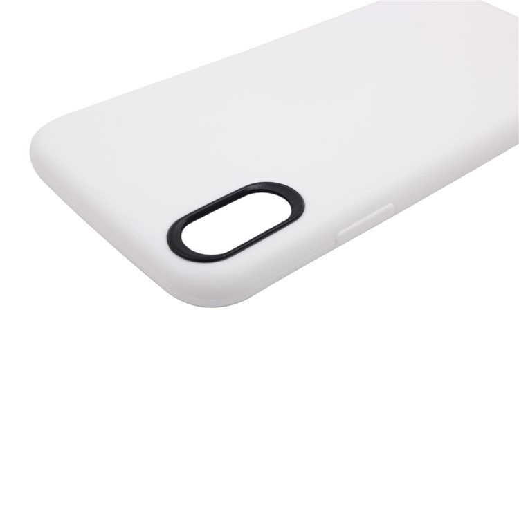 Solid Color Flexible TPU Back Case for iPhone XS / X/Ten 5.8 inch - White-5