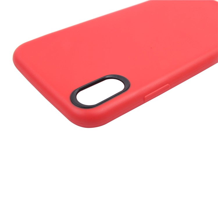 For iPhone XS / X/Ten 5.8 inch Solid Color TPU Gel Phone Cover - Red-5