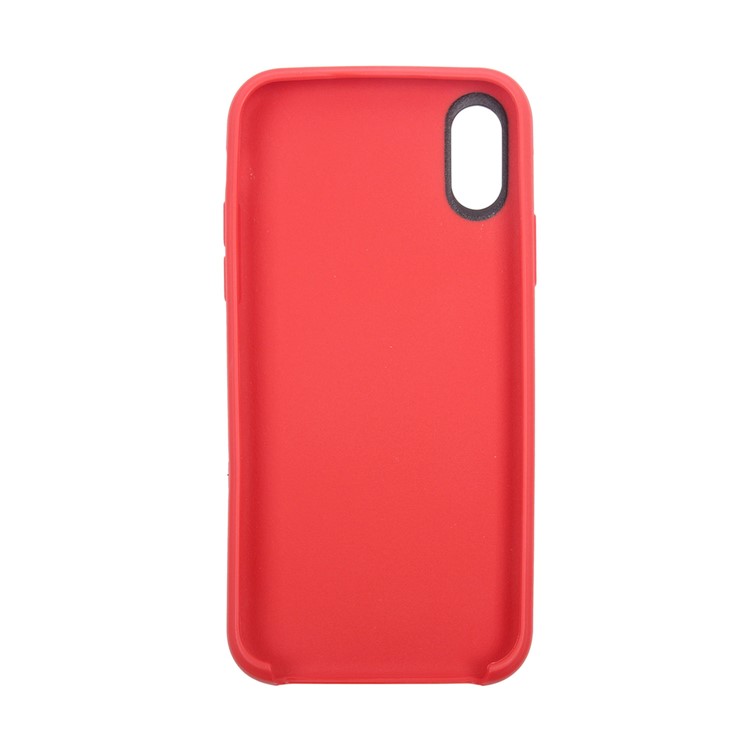 For iPhone XS / X/Ten 5.8 inch Solid Color TPU Gel Phone Cover - Red-7