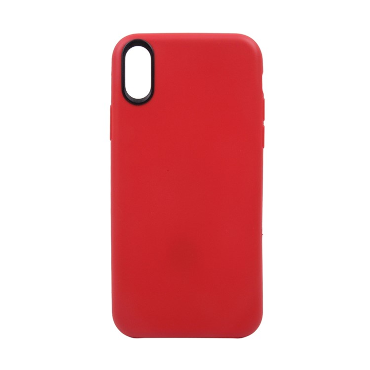 For iPhone XS / X/Ten 5.8 inch Solid Color TPU Gel Phone Cover - Red-8