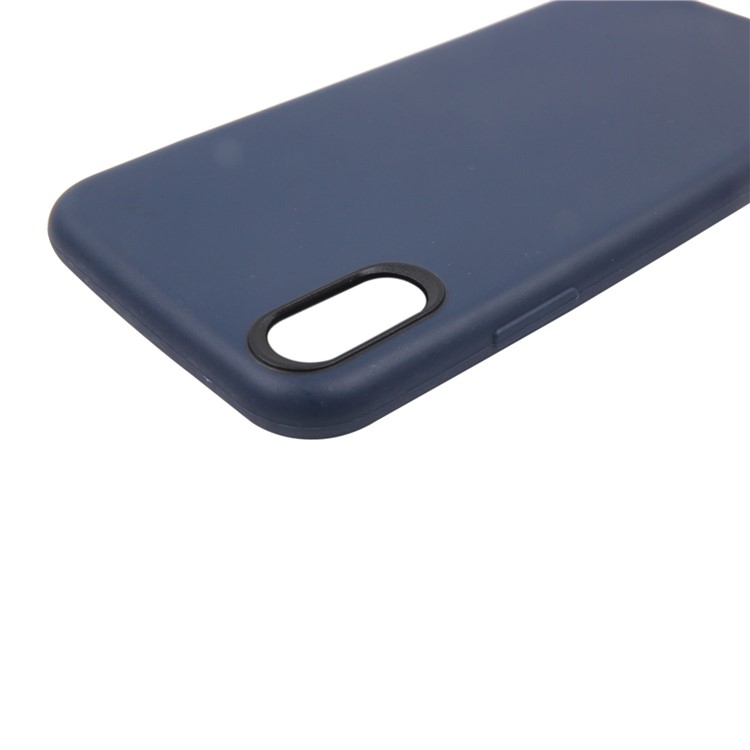 Solid Color TPU Gel Phone Casing for iPhone XS / X/Ten 5.8 inch - Dark Blue-5