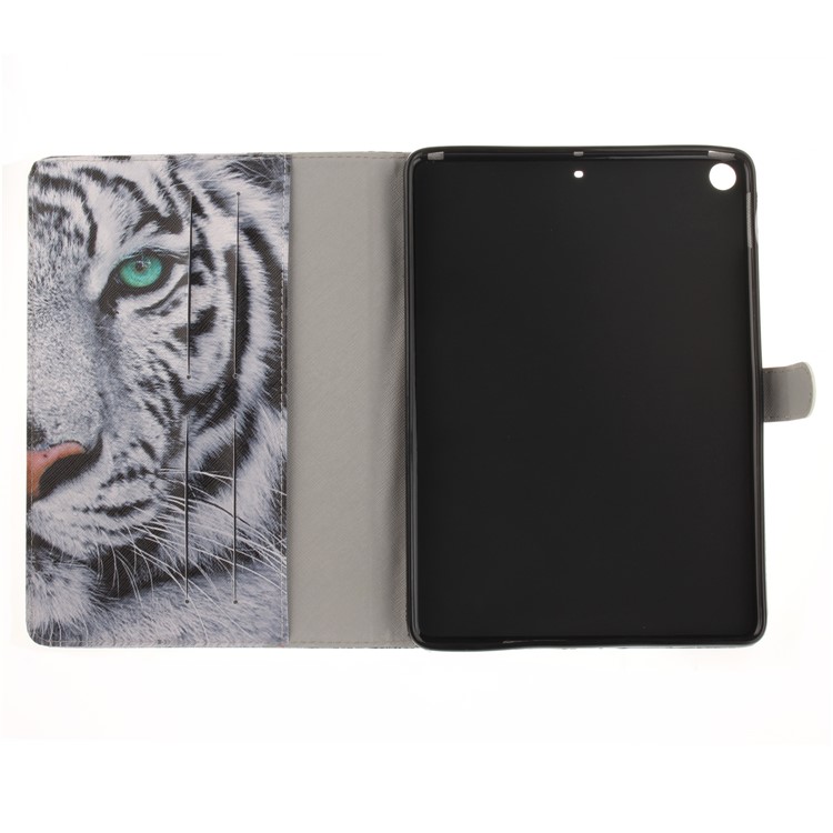 Pattern Printing Wallet Leather Smart Case for iPad 9.7 (2017) - Tiger-10