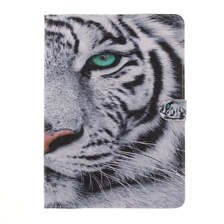 Pattern Printing Wallet Leather Smart Case for iPad 9.7 (2017) - Tiger-2