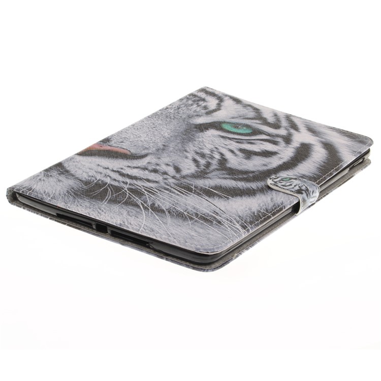 Pattern Printing Wallet Leather Smart Case for iPad 9.7 (2017) - Tiger-4