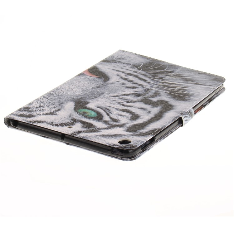 Pattern Printing Wallet Leather Smart Case for iPad 9.7 (2017) - Tiger-5