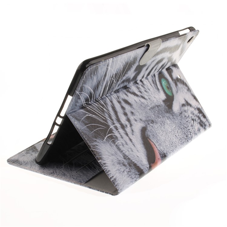 Pattern Printing Wallet Leather Smart Case for iPad 9.7 (2017) - Tiger-7