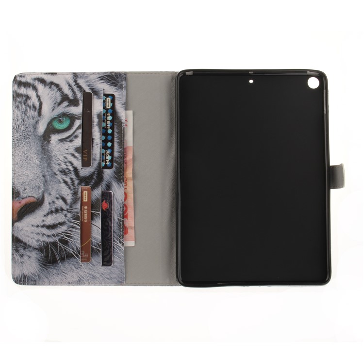 Pattern Printing Wallet Leather Smart Case for iPad 9.7 (2017) - Tiger-9
