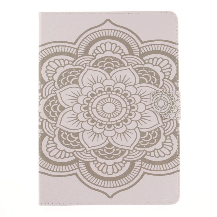 For iPad 9.7 (2018) / 9.7 (2017) Pattern Printing Wallet Leather Stand Case - Mandala Flowers-2