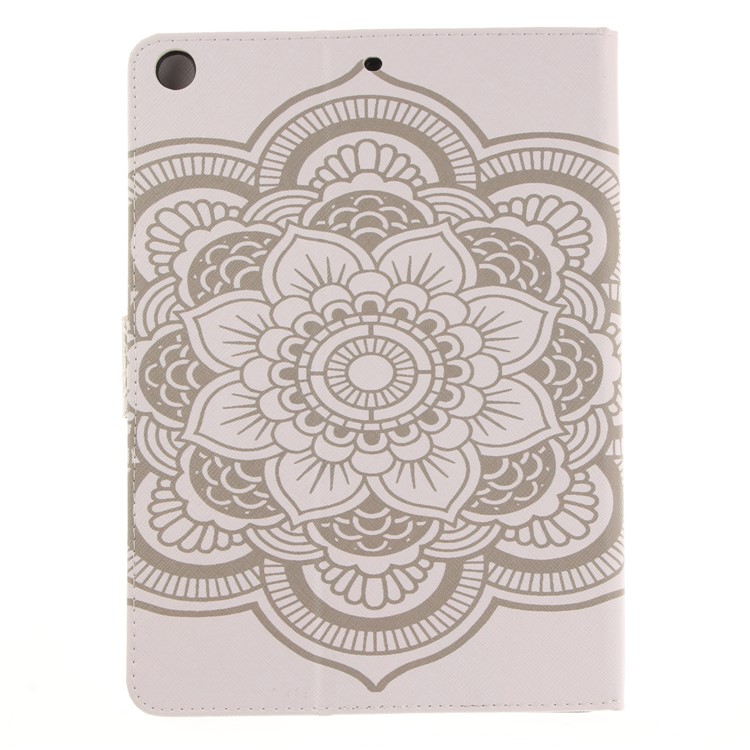 For iPad 9.7 (2018) / 9.7 (2017) Pattern Printing Wallet Leather Stand Case - Mandala Flowers-3