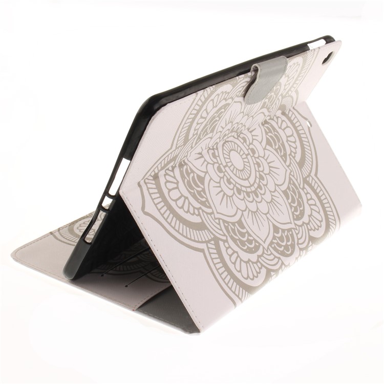 For iPad 9.7 (2018) / 9.7 (2017) Pattern Printing Wallet Leather Stand Case - Mandala Flowers-7