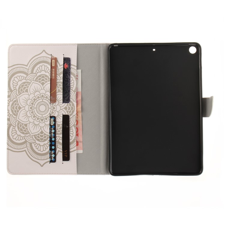 For iPad 9.7 (2018) / 9.7 (2017) Pattern Printing Wallet Leather Stand Case - Mandala Flowers-9