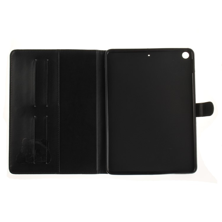 Imprinted Panda Smart Leather Wallet Stand Case for iPad 9.7 (2018) / 9.7 (2017) - Black-10