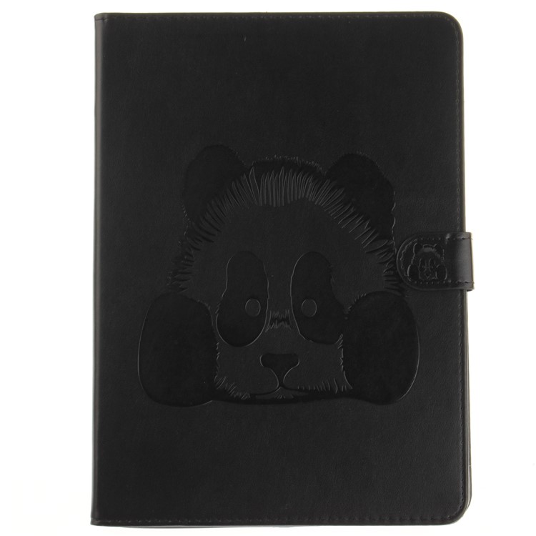 Imprinted Panda Smart Leather Wallet Stand Case for iPad 9.7 (2018) / 9.7 (2017) - Black-2