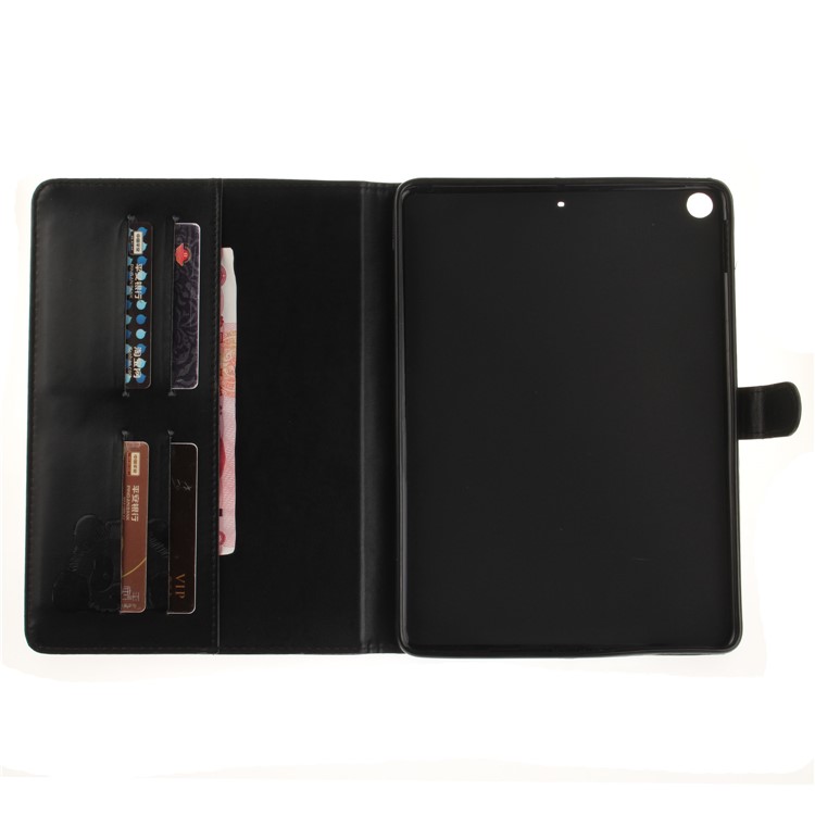 Imprinted Panda Smart Leather Wallet Stand Case for iPad 9.7 (2018) / 9.7 (2017) - Black-9