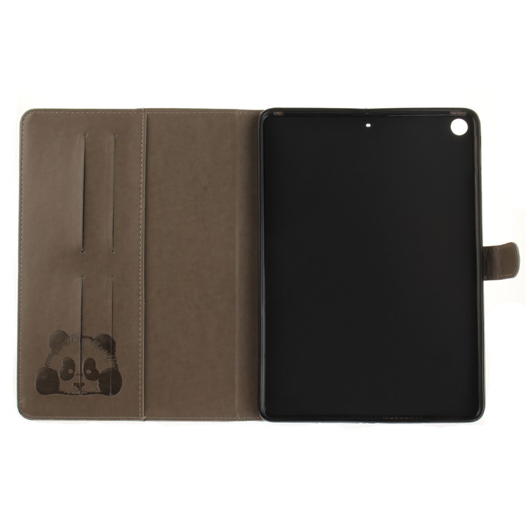 Imprinted Panda Leather Wallet Smart Protective Cover for iPad 9.7 (2018) / 9.7 (2017) - Grey-10