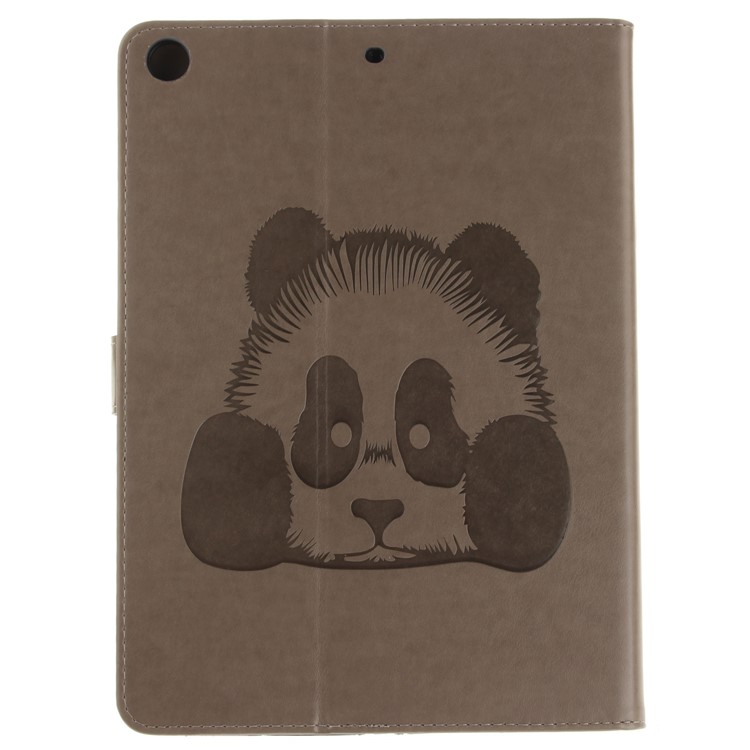 Imprinted Panda Leather Wallet Smart Protective Cover for iPad 9.7 (2018) / 9.7 (2017) - Grey-3