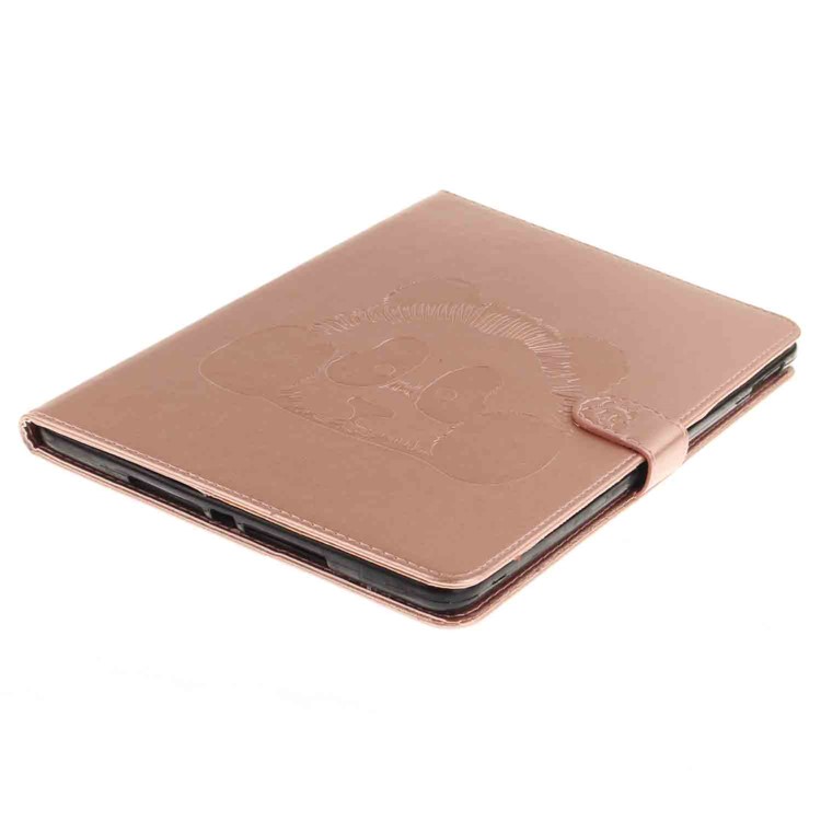 Imprinted Panda Leather Card Slots Smart Cover with Stand for iPad 9.7 (2018) / 9.7 (2017) - Rose Gold-4