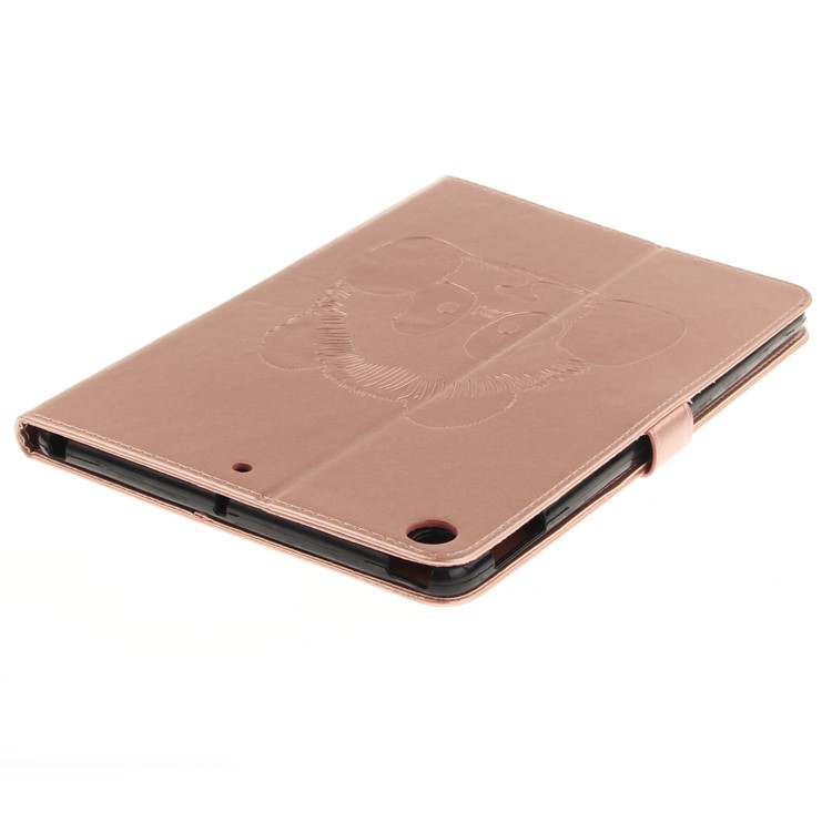 Imprinted Panda Leather Card Slots Smart Cover with Stand for iPad 9.7 (2018) / 9.7 (2017) - Rose Gold-5