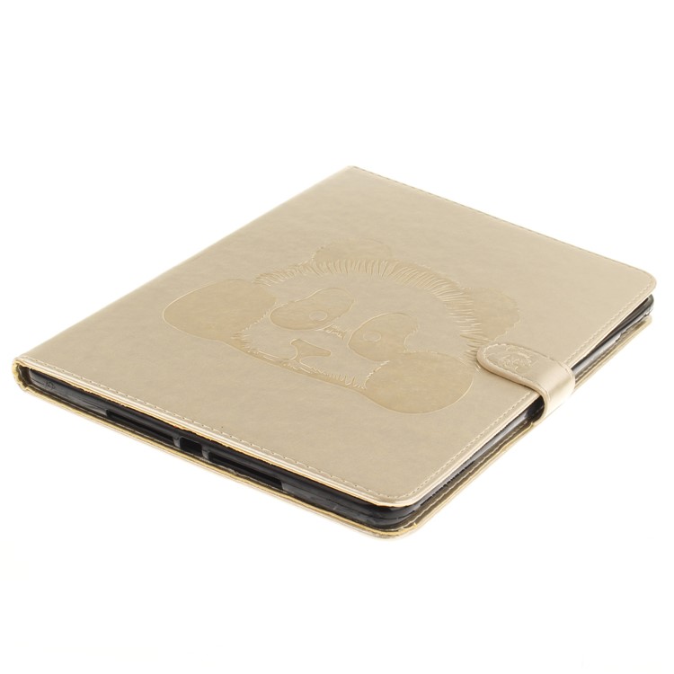 Imprinted Panda Smart Leather Wallet Flip Case Stand for iPad 9.7 (2018) / 9.7 (2017) - Gold-4