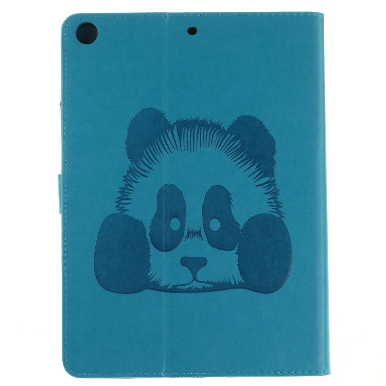 For iPad 9.7 (2018) / 9.7 (2017) Imprinted Panda Auto Wake up / Sleep Leather Wallet Protective Shell - Blue-3