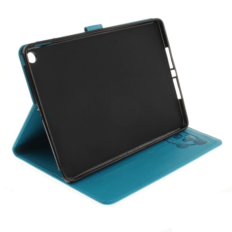 For iPad 9.7 (2018) / 9.7 (2017) Imprinted Panda Auto Wake up / Sleep Leather Wallet Protective Shell - Blue-6
