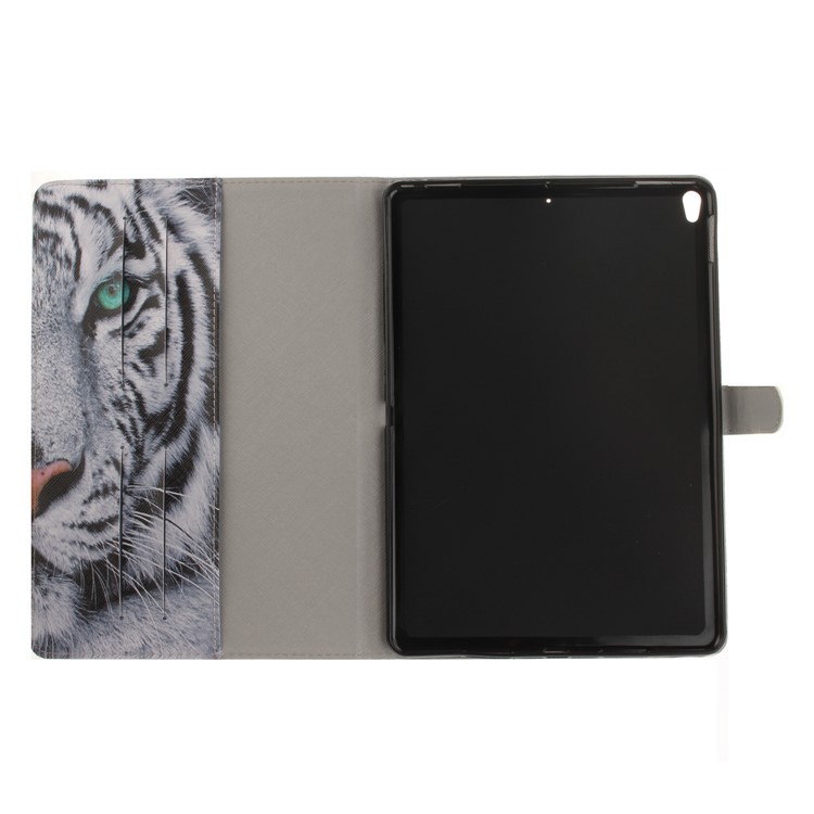 Patterned Auto-Wake / Sleep PU Leather Wallet Tablet Shell for iPad Pro 10.5 (2017) - Tiger-10