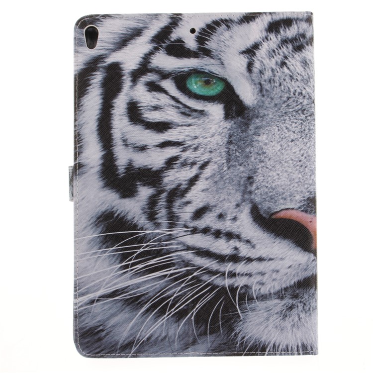 Patterned Auto-Wake / Sleep PU Leather Wallet Tablet Shell for iPad Pro 10.5 (2017) - Tiger-3