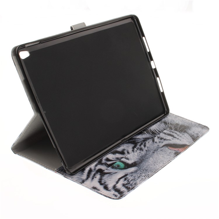 Patterned Auto-Wake / Sleep PU Leather Wallet Tablet Shell for iPad Pro 10.5 (2017) - Tiger-6