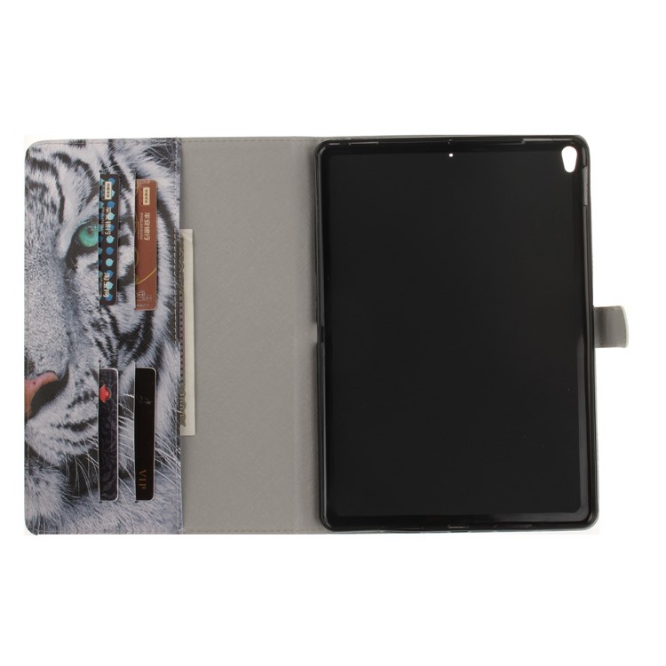 Patterned Auto-Wake / Sleep PU Leather Wallet Tablet Shell for iPad Pro 10.5 (2017) - Tiger-9