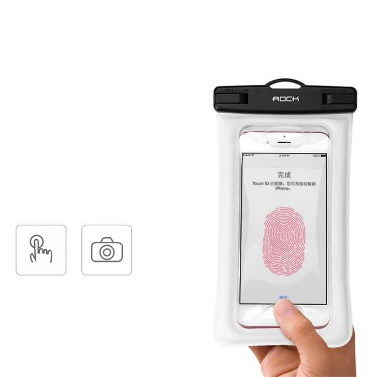 Rock bolsa impermeable para el iPhone 7s Plus / 7 más Samsung Galaxy S8 + - Negro-14