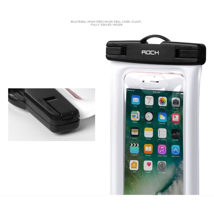 Rock bolsa impermeable para el iPhone 7s Plus / 7 más Samsung Galaxy S8 + - Negro-4
