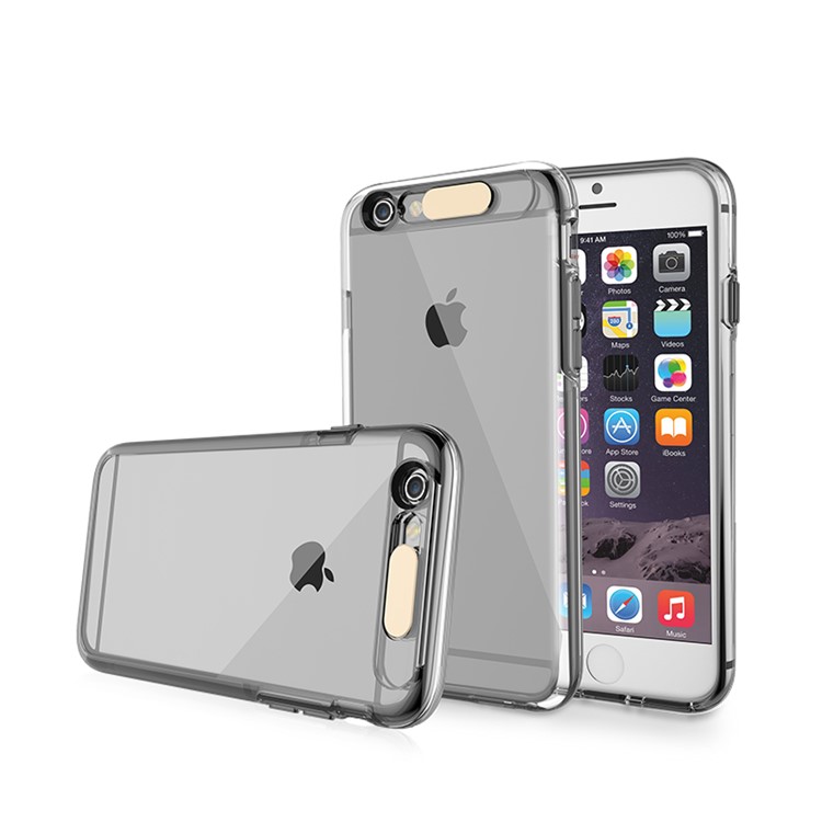 ROCK Light Tube Series Upgrade Incoming Calls Flashing PC TPU Phone Cover for iPhone 6s Plus / 6 Plus - Transparent-10