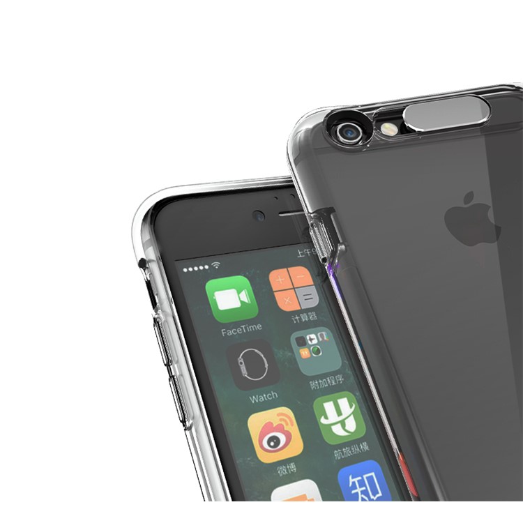 ROCK Light Tube Series Upgrade Incoming Calls Flashing PC TPU Phone Cover for iPhone 6s Plus / 6 Plus - Transparent-8