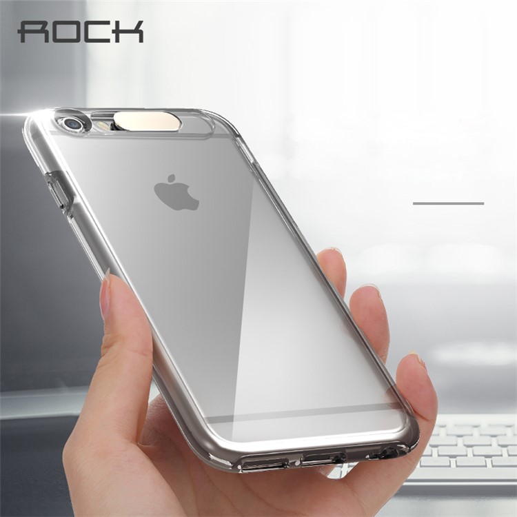ROCK Light Tube Series Upgrade Incoming Calls Flashing PC TPU Phone Cover for iPhone 6s Plus / 6 Plus - Transparent-9