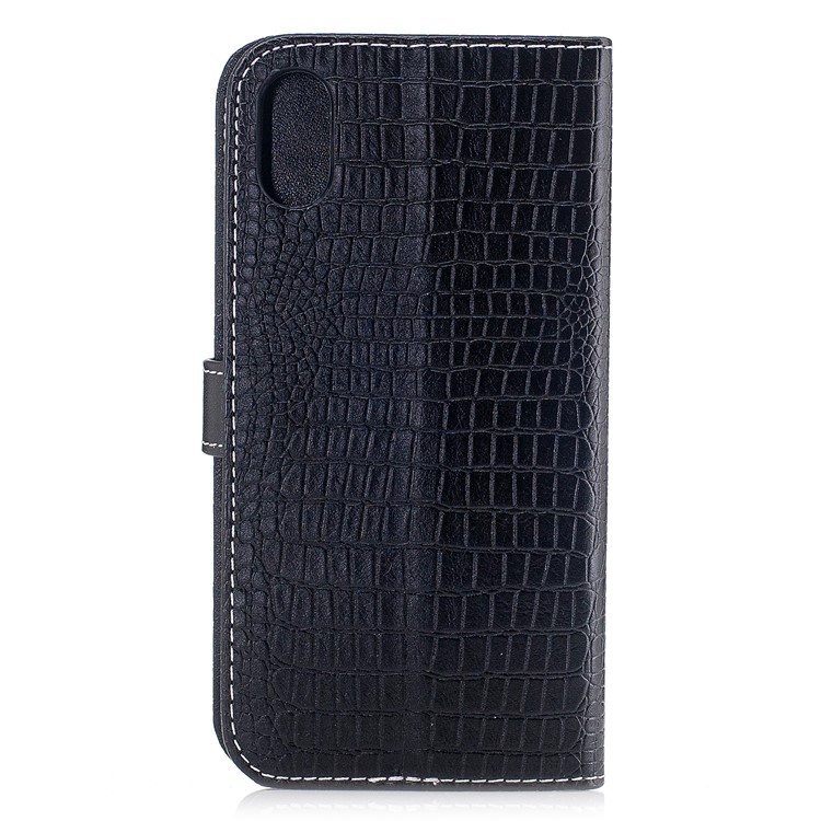 For iPhone 8 Ultra Crocodile Texture Flip Stand Wallet Leather Case Cover - Black-3