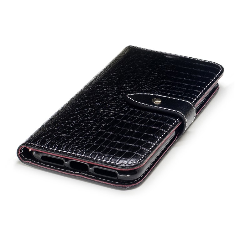 For iPhone 8 Ultra Crocodile Texture Flip Stand Wallet Leather Case Cover - Black-6