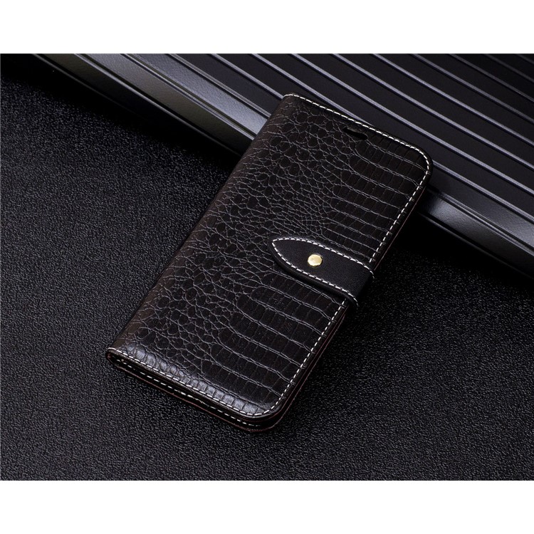 For iPhone 8 Ultra Crocodile Texture Flip Stand Wallet Leather Case Cover - Black-9