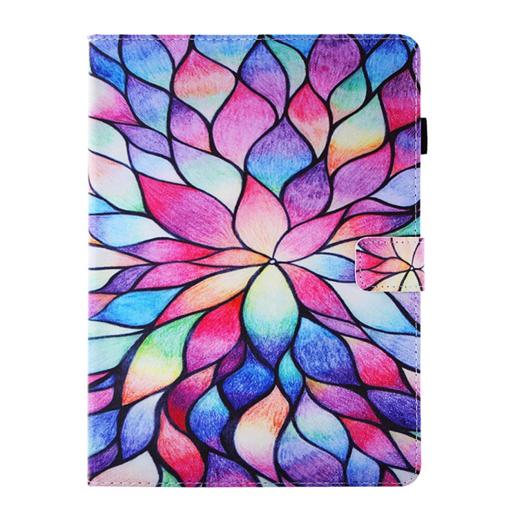 Pattern Printing Wallet Leather Stand Shell for iPad 9.7 (2018) / 9.7 (2017) - Flower Petals-2