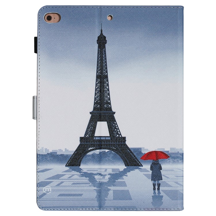 Pattern Printing Flip Leather Stand Cover for iPad 9.7 (2018) / 9.7 (2017) - Eiffel Towel-3