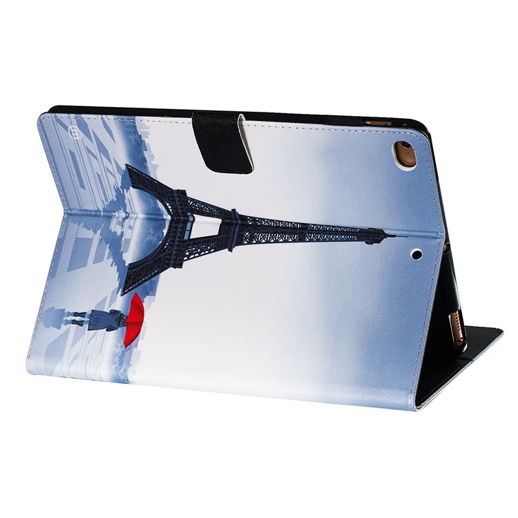 Pattern Printing Flip Leather Stand Cover for iPad 9.7 (2018) / 9.7 (2017) - Eiffel Towel-4